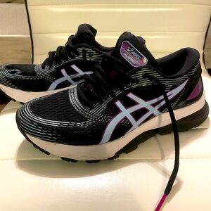 ASICS Gel Nimbus 21 Women's Black and Purple Running Shoes